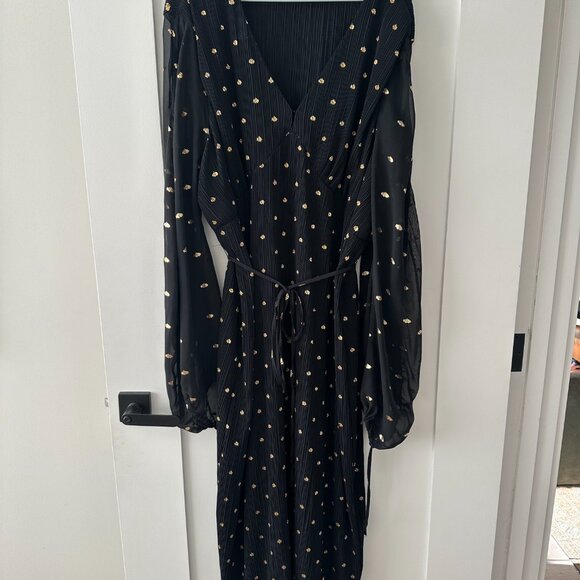 Never Fully Dressed | Black Celia Plisse Dress | US 22 / UK26 - Picture 10 of 10